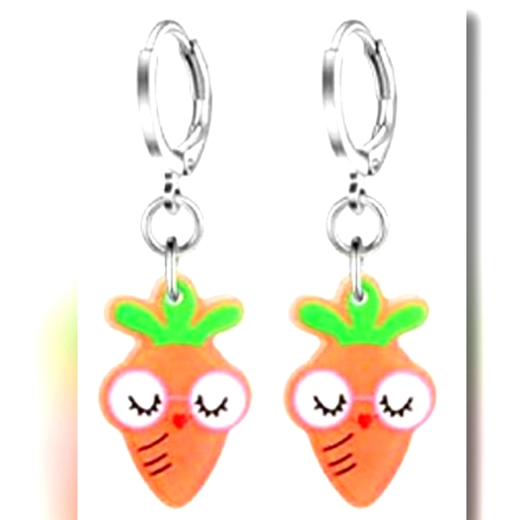 Other - Hypoallergenic Acrylic Dangle Hoop Earrings